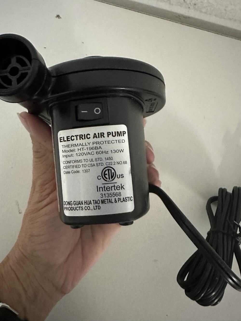 Intertek Electric Air Pump HT-196BA